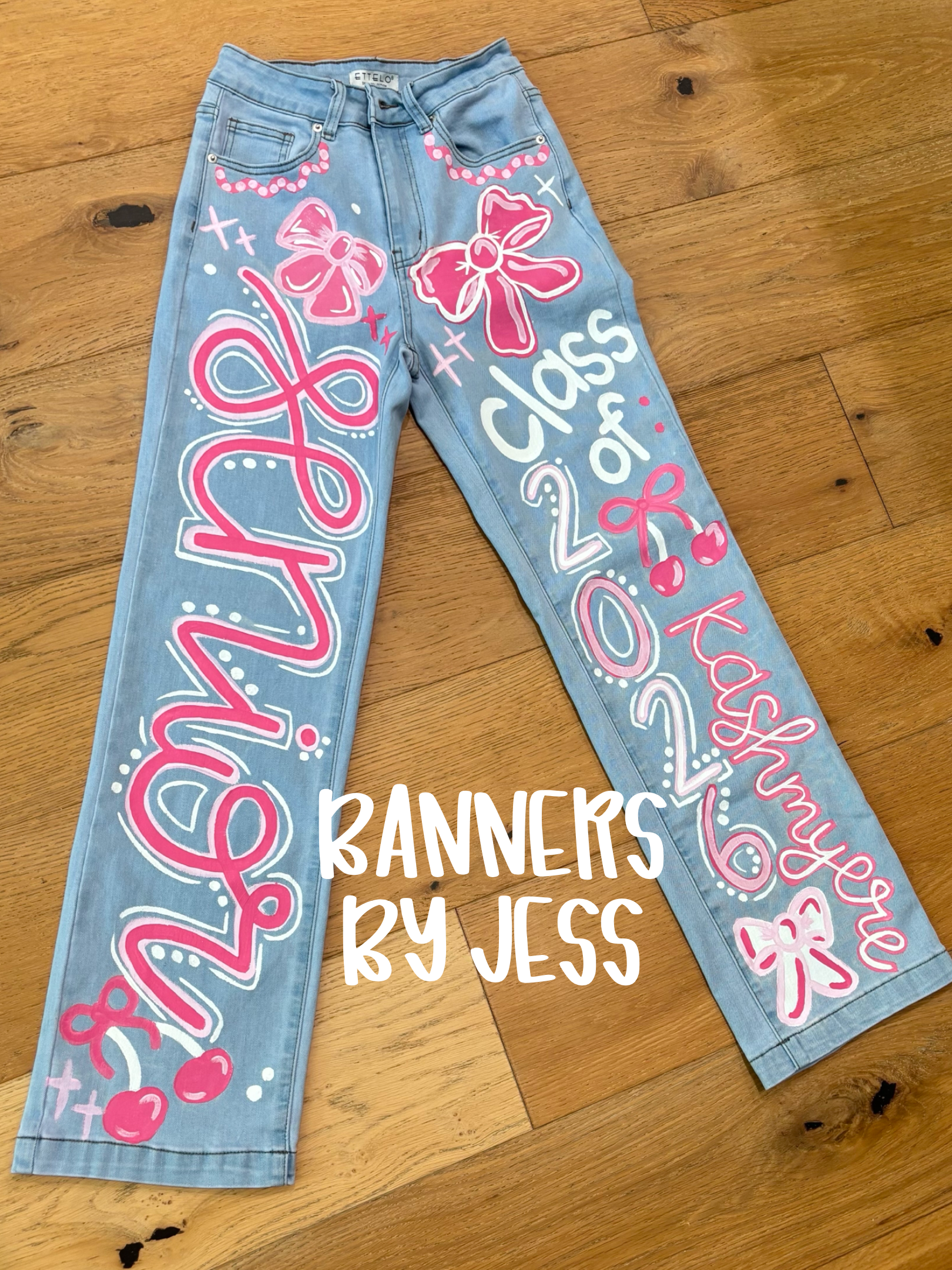 FRONT ONLY Handpainted jeans